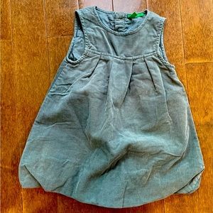 United Colors of Beneton - Gray Corduroy Pinnafore Dress - size 12-18 mo.